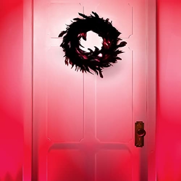 JOYIN Natural Feathers Wreath for Elegant Halloween Decor
