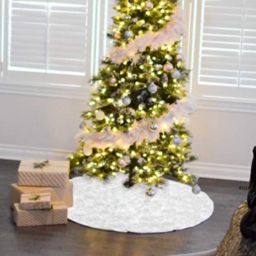 30 Inch Plush Velvet Christmas Tree Skirt for Your Decor