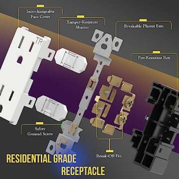Durable Tamper-Resistant ENERLITES Wall Outlet - 10 Pack