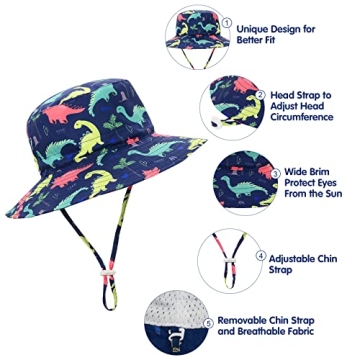 Stylish Baby Sun Hat UPF 50% for Boys & Girls 2-4T