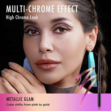 BEPHOLAN Eyeliner Pencil,Chameleon Brown-Purple Color Shifting Eyeliner,Colored Eyeliners,Metallic B...