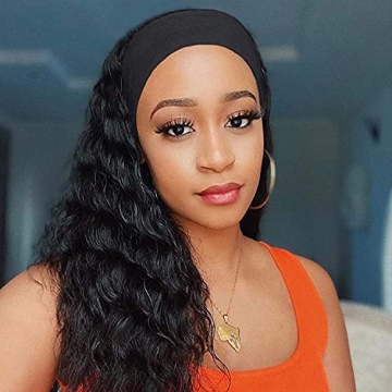 RITOPER Black 10 Pack Yoga Workout Headbands for Women and Girls, Wide Elastic Thick Head Bands Turban Head Wrap, Non Slip No Headache Sweat Bands for Hiking, Tennis, Cycling, Running