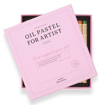 HWAWON Artist Oil Pastels - 24 Color Set for Creative Expression