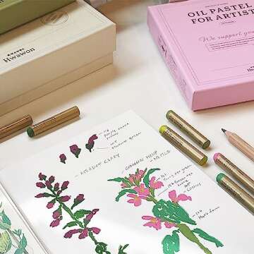 HWAWON Oil Pastels Artists Set - 24 Vivid Colors