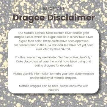 Black Gold Sprinkle Mix| Sprinkles Made In USA By Sprinkle Pop| Colorful Sprinkles With Gold Metallic Dragees| Sprinkles For Decorating Wedding Graduation Christmas New Year Cupcakes Cake Cookies, 2oz