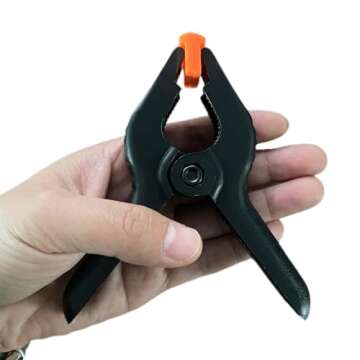 10 PCS 4.5 inch Professional Plastic Large Spring Clamps Heavy Duty for Crafts or Plastic Clips and ...