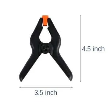 10 PCS 4.5 inch Professional Plastic Large Spring Clamps Heavy Duty for Crafts or Plastic Clips and Backdrop Clips Clamps for Backdrop Stand,Photography, Home Improvement and so on…