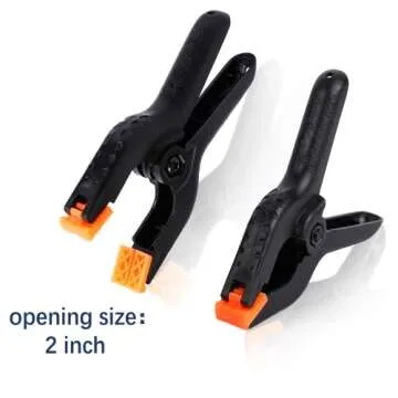 10 PCS 4.5 inch Professional Plastic Large Spring Clamps Heavy Duty for Crafts or Plastic Clips and Backdrop Clips Clamps for Backdrop Stand,Photography, Home Improvement and so on…