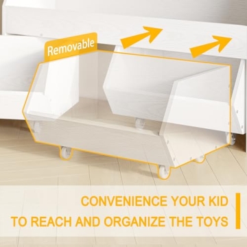 Fulhope Toy Storage Organizer - Kids Toy Shelf with Wheels