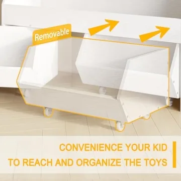 Fulhope Toy Storage Organizer - Kids Toy Shelf with Wheels
