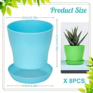 Bchjatk Colorful 3.8" Flower Pots for Indoor Gardening