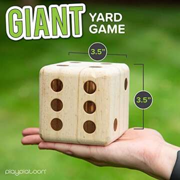 Play Platoon Lawn Dice - Giant Wooden Yard Dice Game for Playing Endless Outdoor Games