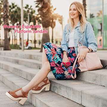 Judxsious Women's Espadrille Wedges - Stylish Summer Sandals