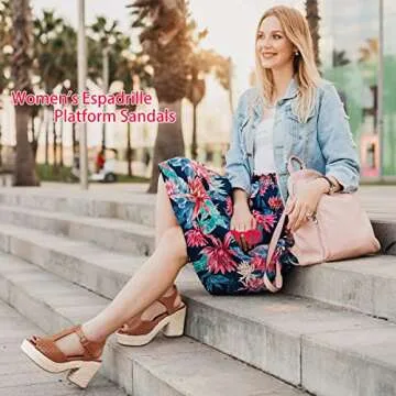 Judxsious Women's Espadrille Wedges - Stylish Summer Sandals