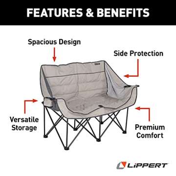Lippert Campfire Folding Loveseat for Ultimate Comfort