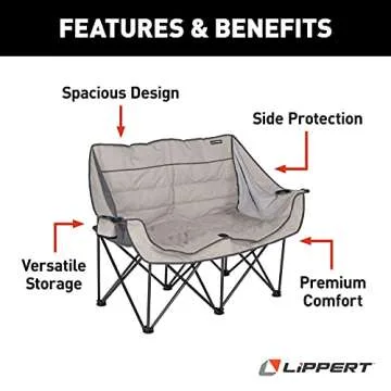Lippert Campfire Folding Loveseat for Ultimate Comfort