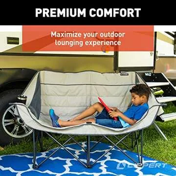 Lippert Campfire Folding Loveseat for Ultimate Comfort