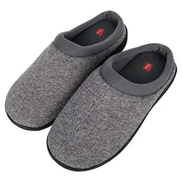 Hanes Comfort Soft Memory Foam Indoor Outdoor Clog Slipper Shoe - Men’s and Boy’s Sizes, Grey, 2X-Large