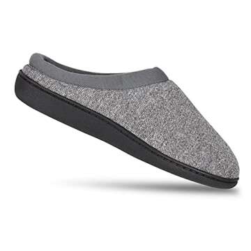 Hanes Comfort Soft Memory Foam Indoor Outdoor Clog Slipper Shoe - Men’s and Boy’s Sizes, Grey, 2X-Large