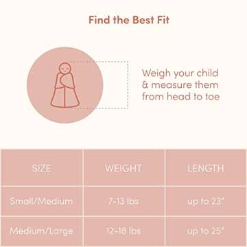 SleepingBaby Zippy Swaddle - Baby Swaddle Blanket with Convenient Bottom Zipper - Heather Grey - Small/Medium