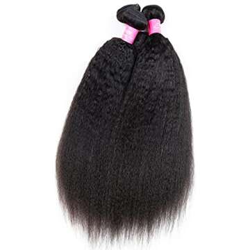 Odir Virgin Hair Bundles - 18 20 22 Inch Kinky Straight