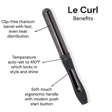 L'ANGE HAIR Le Curl Titanium Curling Wand | Professional Curling Iron for All Hair Types | Clip Free...