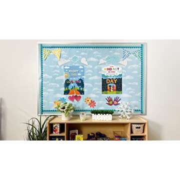 Sproutbrite Classroom Kindness Posters for Decorations - Inspiration Growth Mindset and Empathy for Teacher and Students