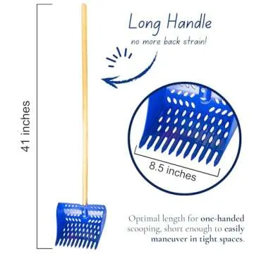 The Coop Scoop® 2-in-1 Chicken Poop Scooper & Rake – Durable Sand Sifting Litter Shovel for Chicken Coops & Small Farm Animals