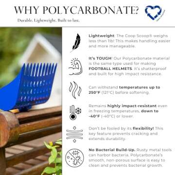 The Coop Scoop® 2-in-1 Chicken Poop Scooper & Rake – Durable Sand Sifting Litter Shovel for Chicken Coops & Small Farm Animals