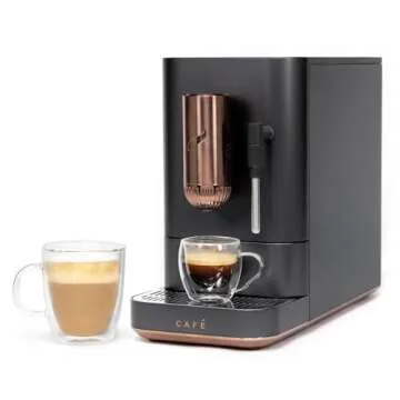 Café Affetto Automatic Espresso Machine & Milk Frother | Smart Brewing in 90 Seconds, Matte Black, ...