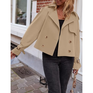 Stylish ZESICA Women's Crop Trench Coat for Every Occasion