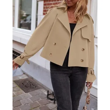 Stylish ZESICA Women's Crop Trench Coat for Every Occasion
