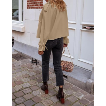 Stylish ZESICA Women's Crop Trench Coat for Every Occasion