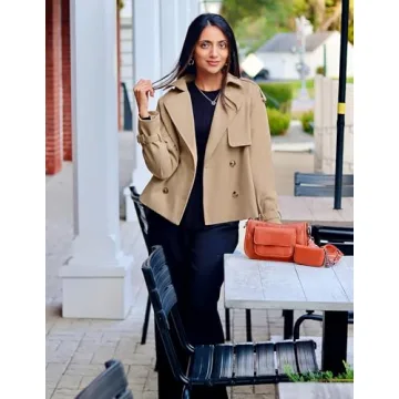 Stylish ZESICA Women's Crop Trench Coat for Every Occasion