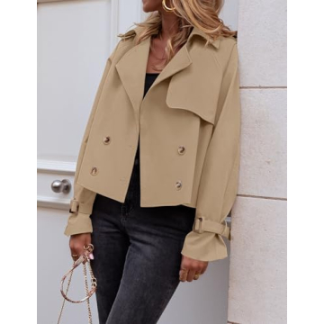 Stylish ZESICA Women's Crop Trench Coat for Every Occasion