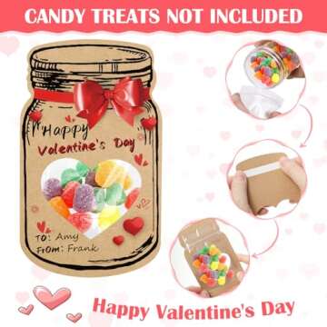 GoClimber Valentines Day Cards for Kids School - 50 Pack Happy Valentines Day Cards for Kids Classro...