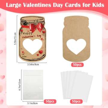 GoClimber Valentines Day Cards for Kids School 50 Pack