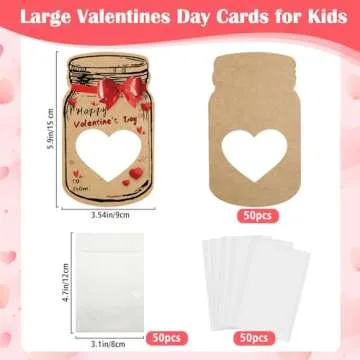 GoClimber Valentines Day Cards for Kids School 50 Pack