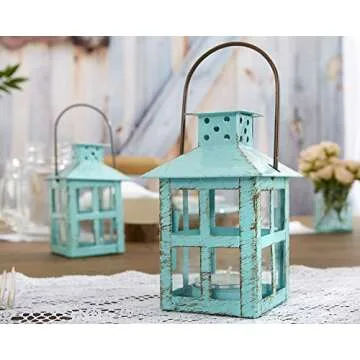 Kate Aspen Distressed Mini Lantern for Vintage Decor