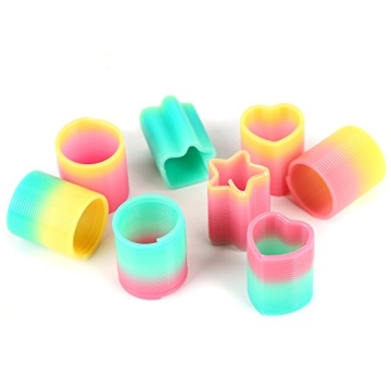 Fun Central - 50 Pack - Mini Rainbow Magic Springs in Assorted Colors| in Bulk | for Birthdays Party...
