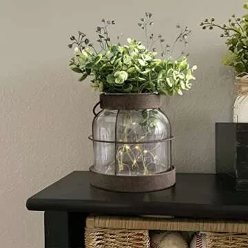 Vintage Glass Farmhouse Vase for Charming Home Decor