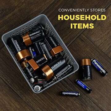 YBM Home 12-Pack Small Plastic Storage Baskets for Easy Organization