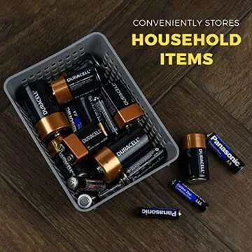 YBM Home 12-Pack Small Plastic Storage Baskets for Easy Organization