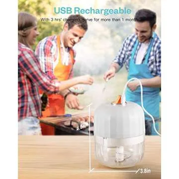 Olrid Electric Mini Garlic Chopper - Rechargeable & Compact