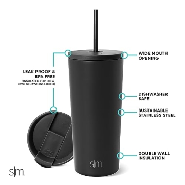 20oz Insulated Stainless Steel Tumbler - Midnight Black