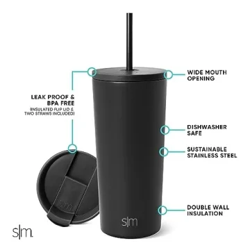 20oz Insulated Stainless Steel Tumbler - Midnight Black