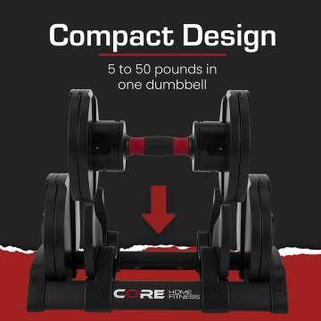 Adjustable Dumbbell Weight Set - Space Saver for Home