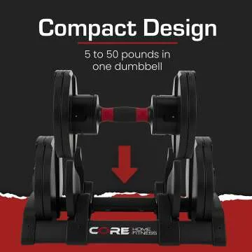 Adjustable Dumbbell Weight Set - Space Saver for Home