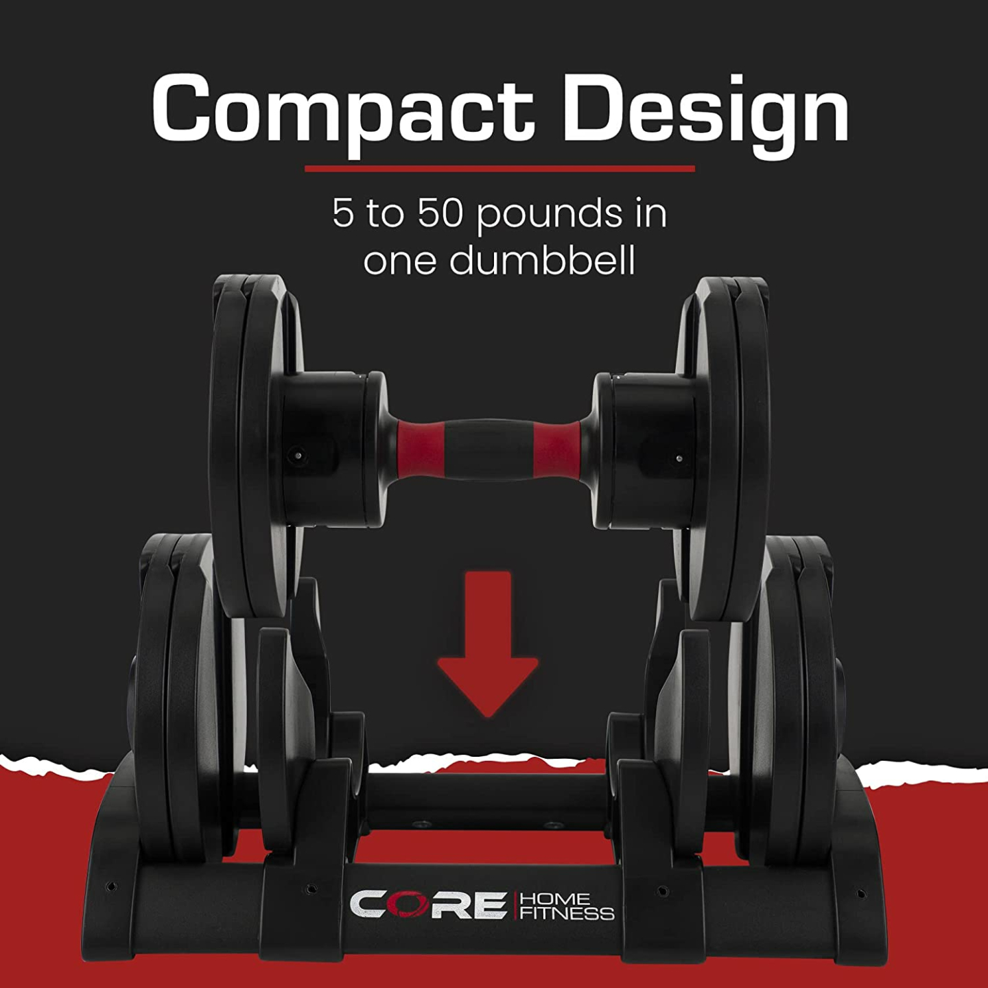 Adjustable Dumbbell Weight Set - Space Saver for Home