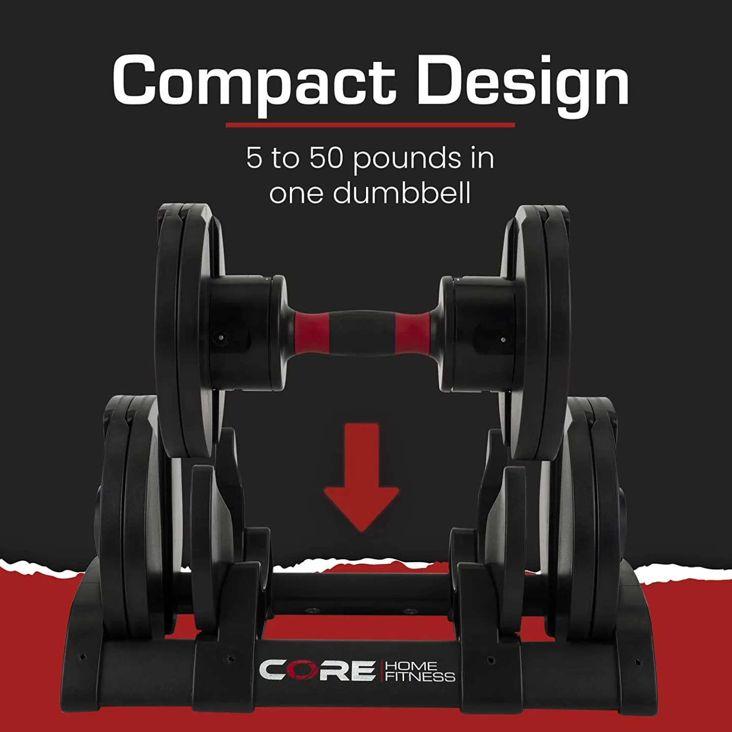 Adjustable Dumbbell Weight Set - Space Saver for Home